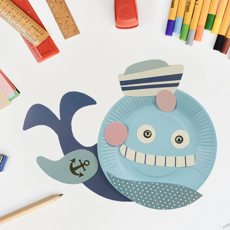 Wholesale Animal Paper Plate Kit for Kids DIY Art Supplies Project for Children Christmas Crafts