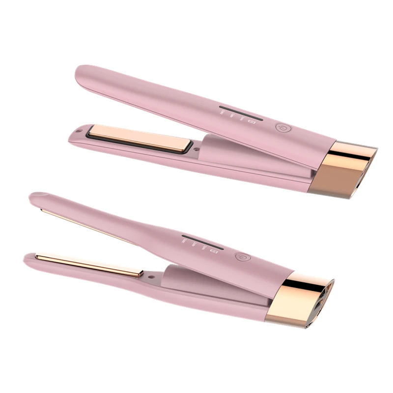 Portable Travel Hair Styler USB Rechargeable Cordless Hair Straightener Unplugged Hair Styler Mini Wireless Flat Iron