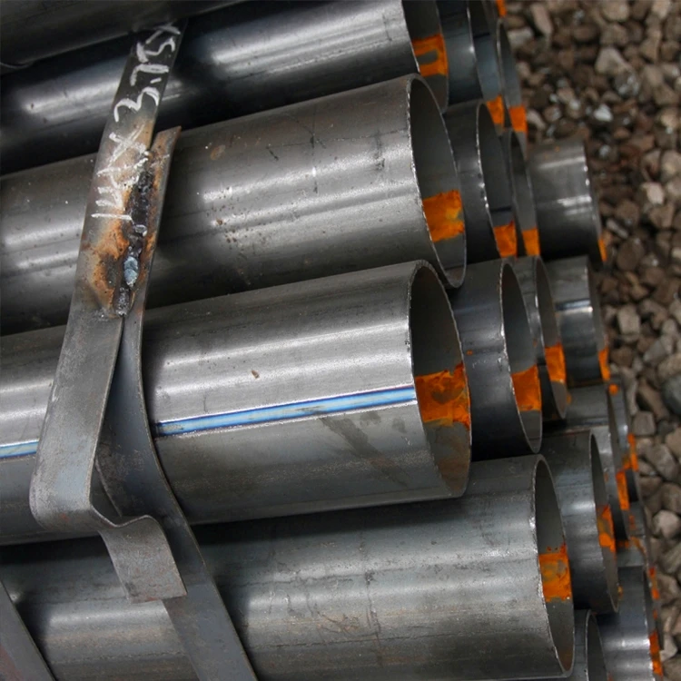 Material Price List Mild Carbon Steel Straight ERW Welded Black Steel Round Pipe