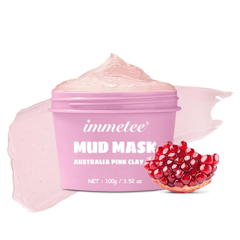 Best Seller Private label Custom Australian Whitening Facial Cleansing Natural Vegan Kaolin Rose Pink Clay Face Mud Mask