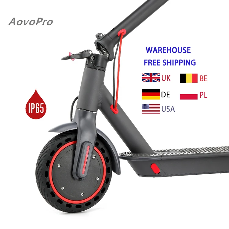 AOVO Pro US EU Warehouse Factory Price 30KM Super Long Range 350W Scooter Electrique Folding Adult E-Scooter