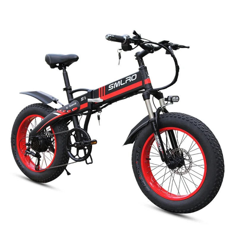 Folding Fat Tire ebike 20 Inch 350W Motor 13AH S amsung battery 48V Electric Mountain Bicycle Snow 7 Speed