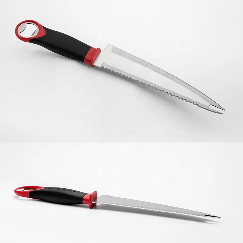 
Multi 4 in 1 function chef bread fork single knife with bottle opener 