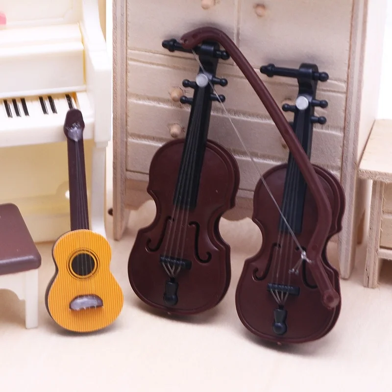 1:12 Dollhouse Miniature Violin Musical Instruments Collection DIY For Doll House Decor Accessories props toys