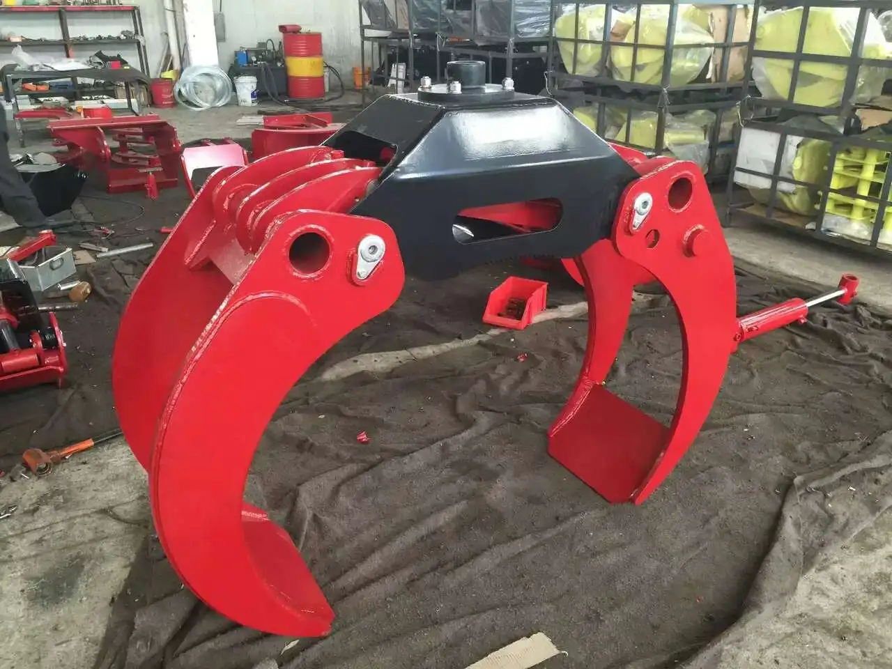 Forestry grab /atv log trailer with grapple/mini excavator log rotating grapple