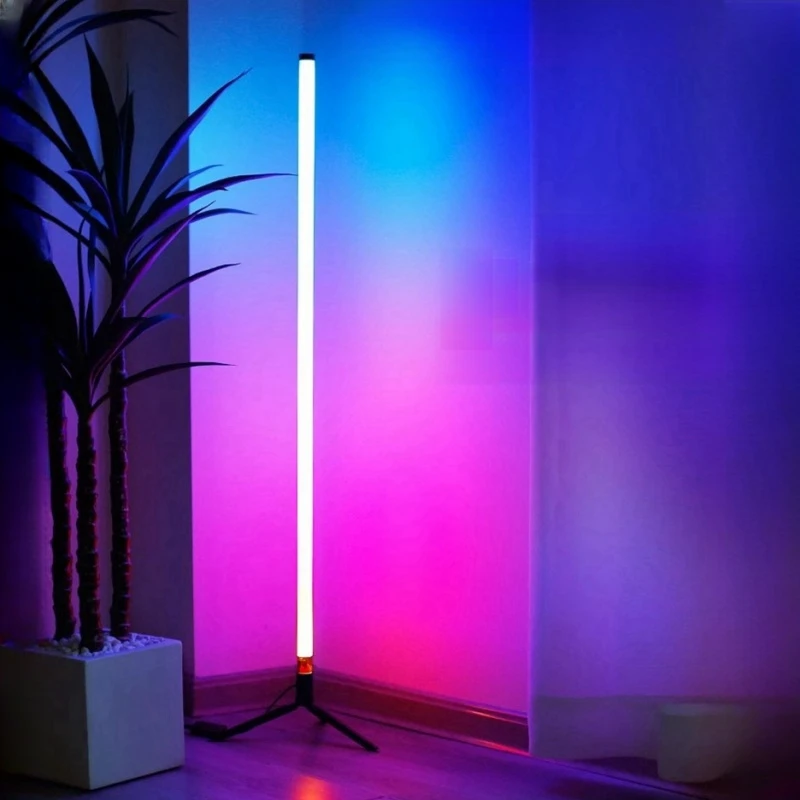 Смарт-RGB светодиодный Угловой напольный светильник Современный USB Power Flight APP пульт дистанционного управления для гостиной прикроватный декор с регулируемой яркостью подставка освещение