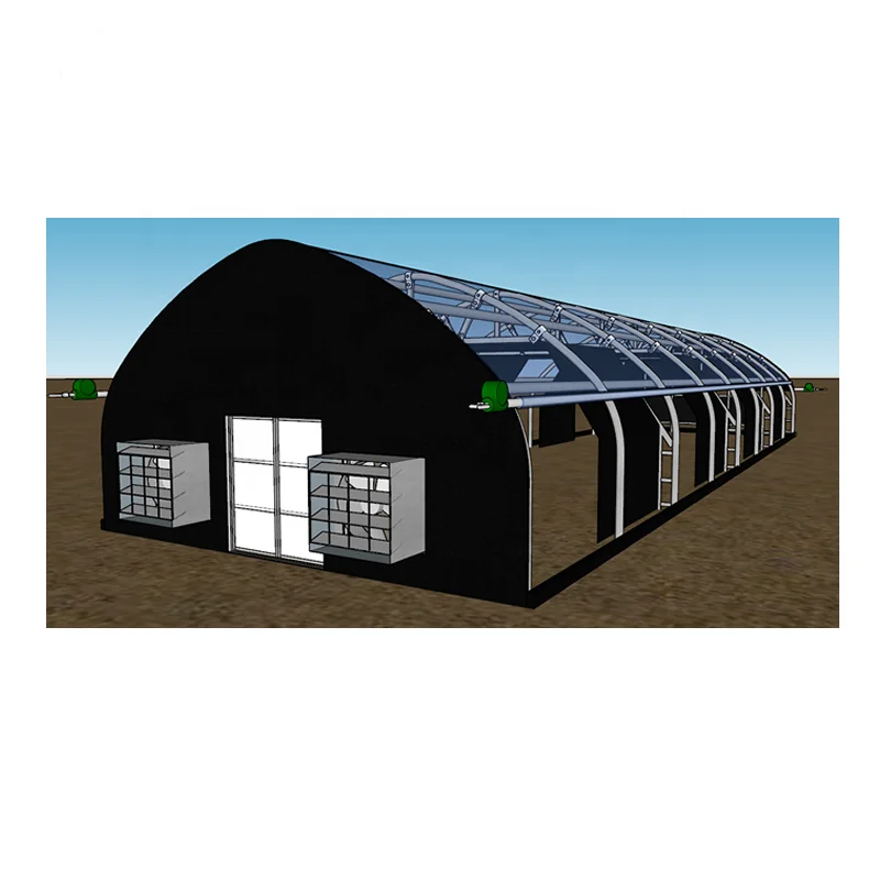 Blackout 100% Light Deprivation Greenhouse Blackout Curtains Greenhouse with Blackout System for Herb Mushroom Vegetable Flower