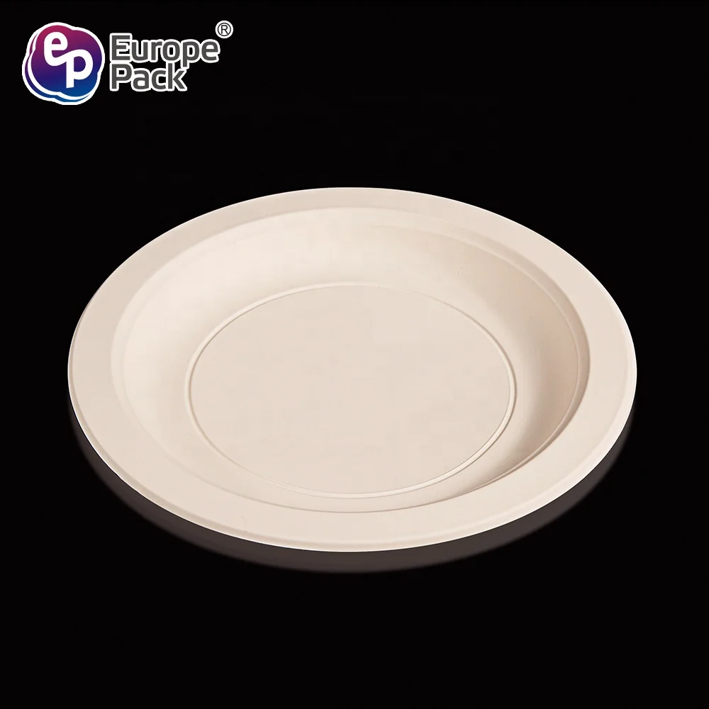 Wholesale high quality biodegradable corn starch 9 inch plastic plate for food
