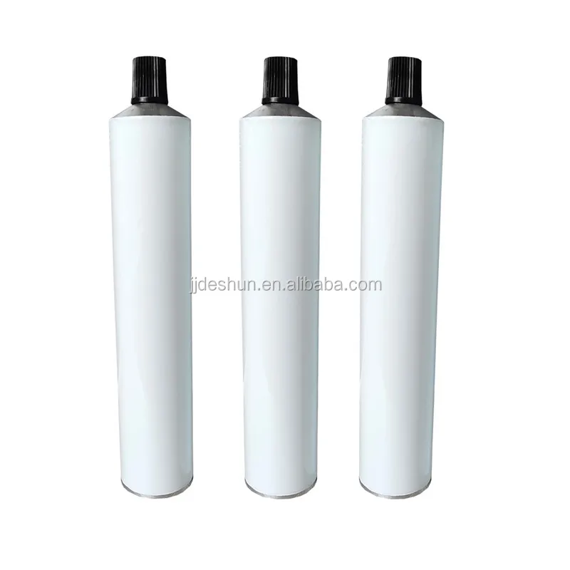 Jiujiang Deshun White Lacquer Blank Aluminium Tubes Pet Foods 4oz 110g 120g Hair Cream Empty Tubes in stock