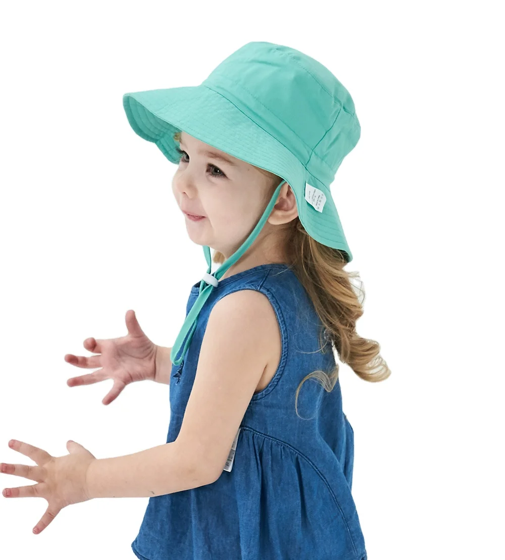 2022 Children Kids Designer Sun Baby Girl SPF Sun Visor Summer Bucket Hats Beach Cowboy Brim Hat Custom Cap