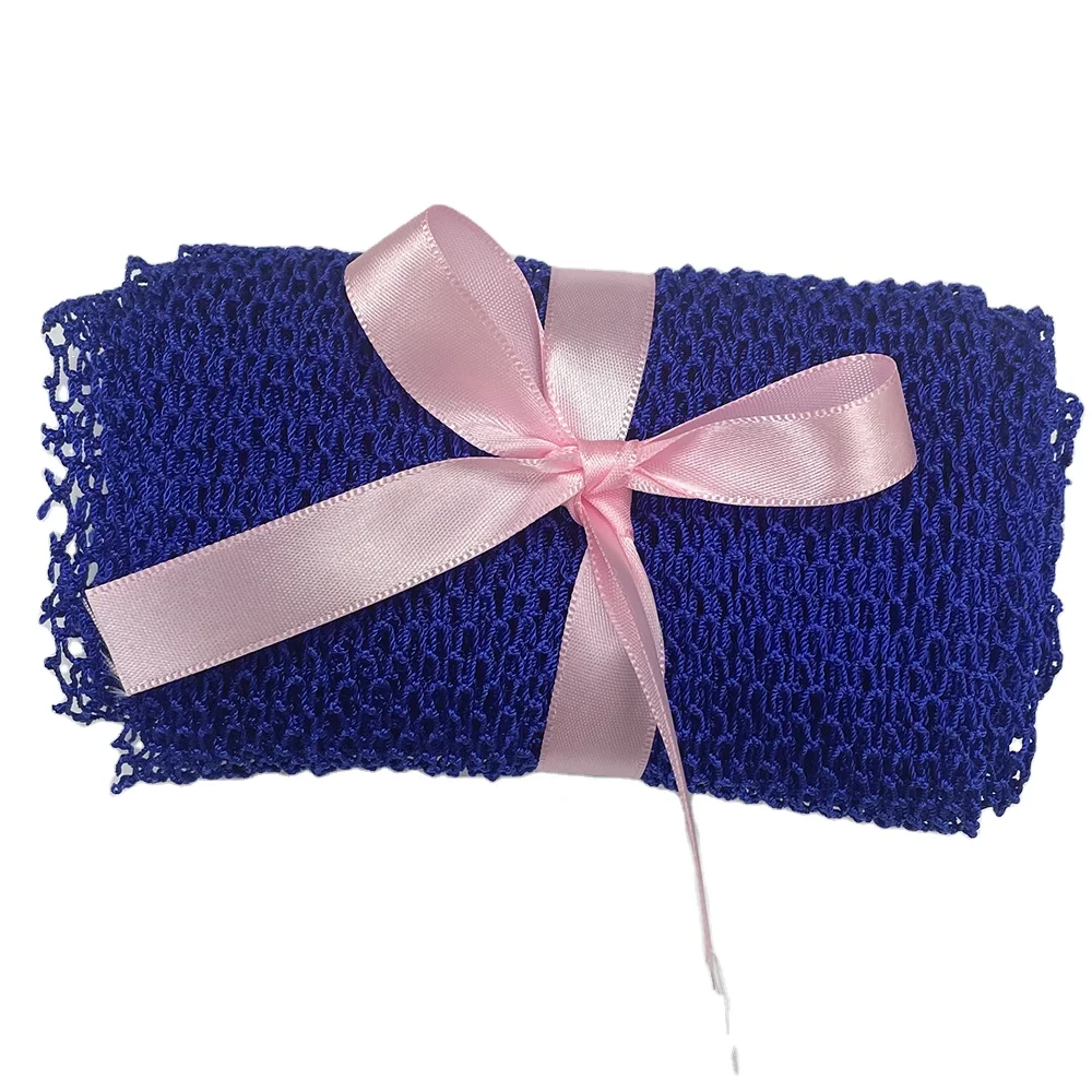 Custom Skin Exfoliating Back Long Sponge Nylon Mesh Exfoliating African Body Net Scrubbing Bath Sponge African Shower Sponge