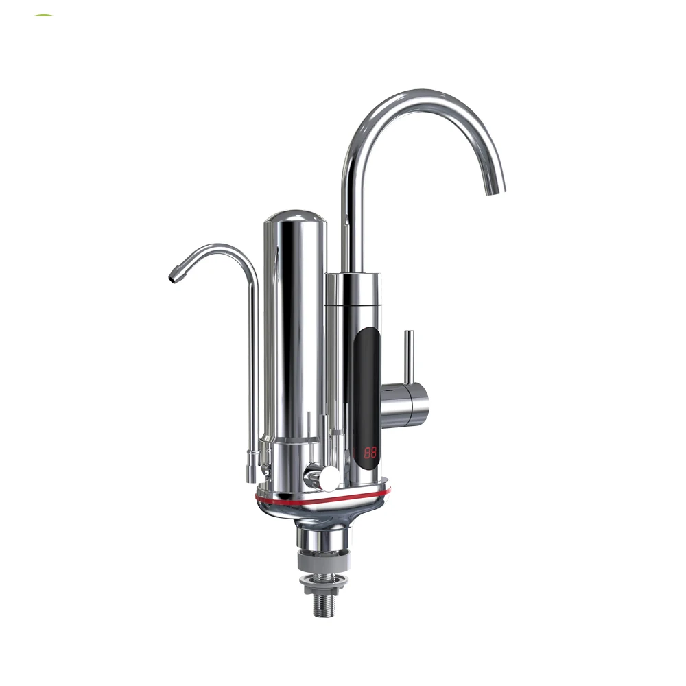Instant electric water heater faucet stainless steel  tankless water heating tap with ceramic water filter