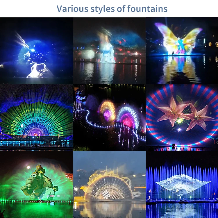 Diki Digital Audio Laser Water Screen Projection For Christmas Video Projection Water