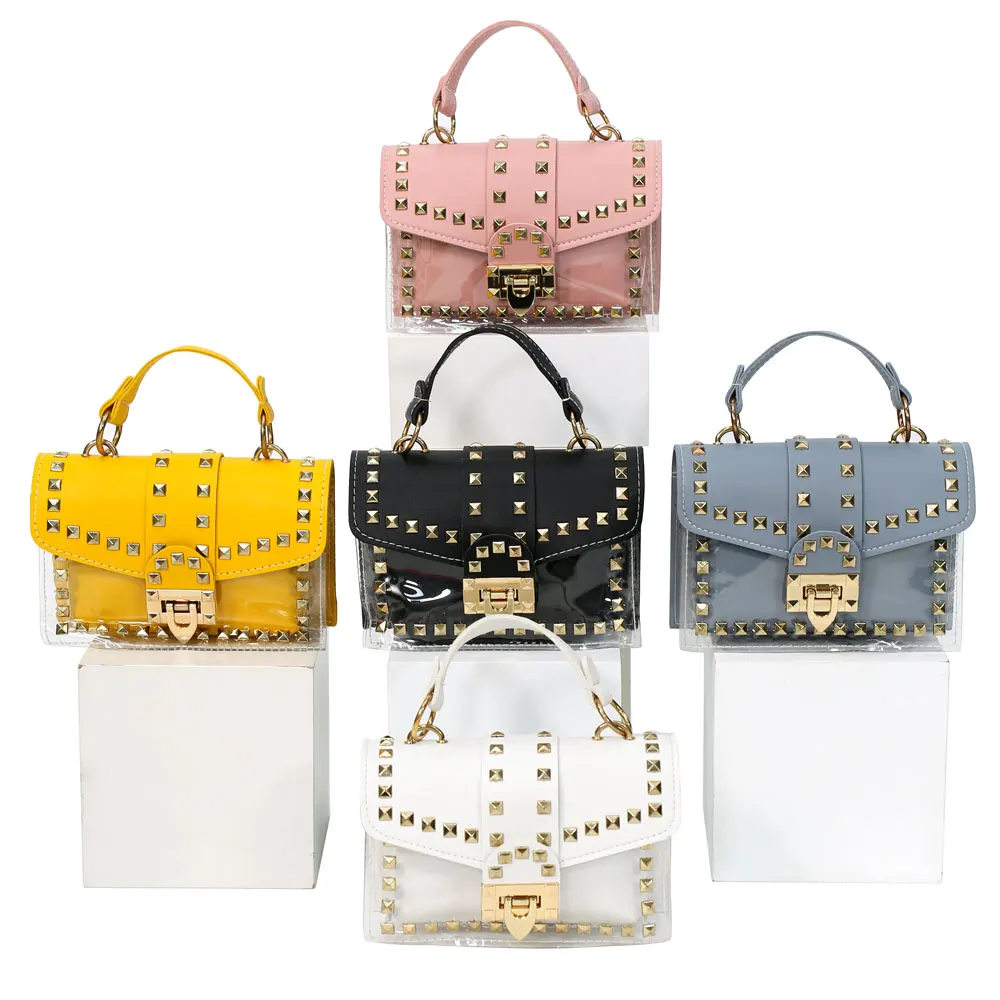 Spring Summer Fashion Transparent Shoulder Handbag PVC Clear Leather Jelly Bags Women Hand Bags Crossbody Bags Luxury Handbags