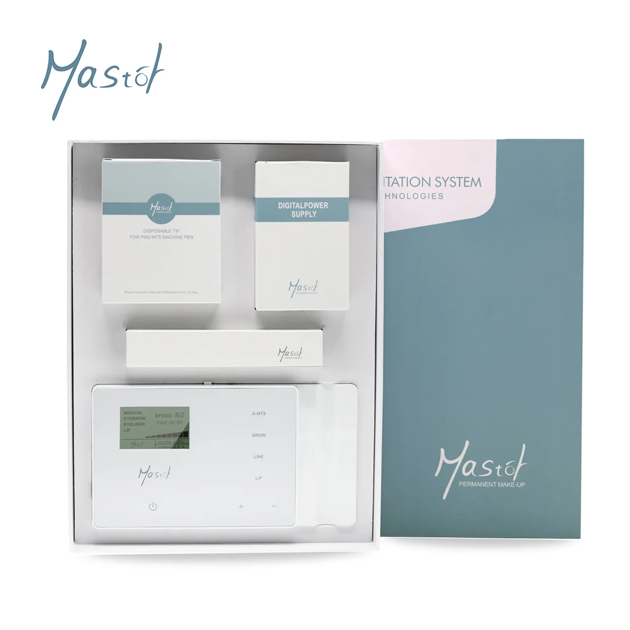 mast mastor professional wireless tattoo machine LED microshading pen semi digital permanent makeup tattoo machine