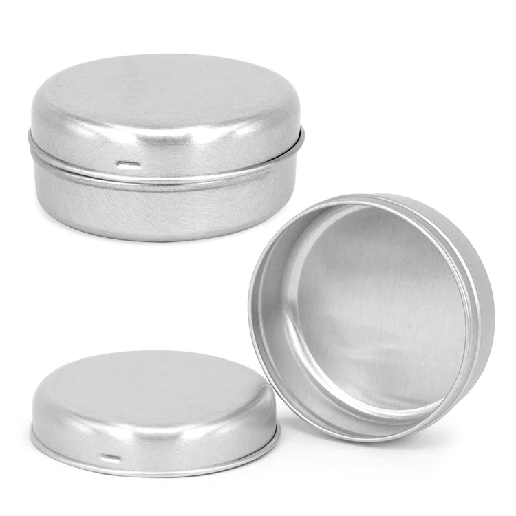 60g metal soap tin box Aluminum Tins Cosmetic Round Cream Jars empty aluminum can container