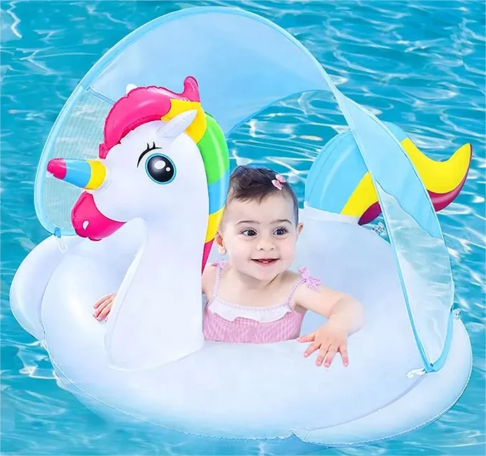 Baby Inflatable Pool Floats Ring with Safety Seat Babies Spring Float Swim Trainer Newborn