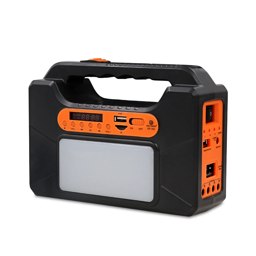 Home solar power system with  torch flashing light with solar panel  power station with solar