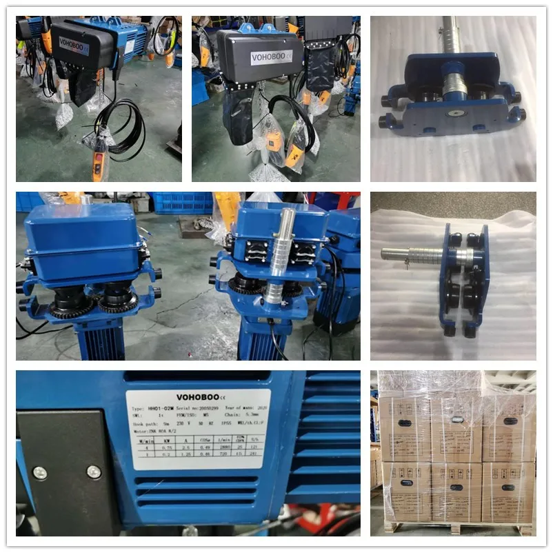 250 кг 500 кг 1 тонна фиксированная тележка европейского типа, легкое обслуживание, европейский стандарт, Электрическая цепная таль в мастерской