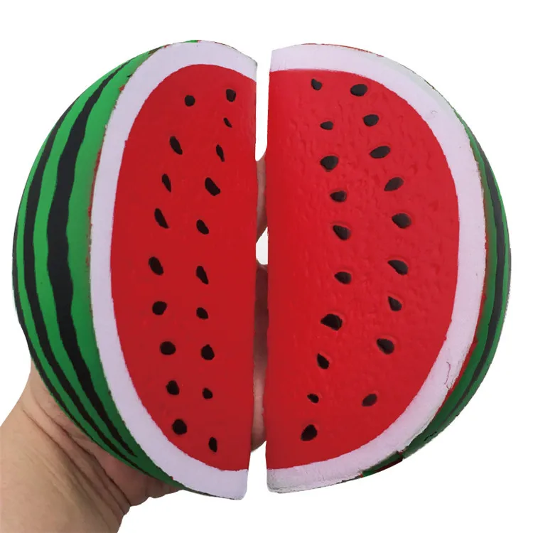 Лидер продаж на Amazon сжималки арбуз кавайные мягкие сжимаемые фрукты медленно восстанавливающие форму игрушки-сжималки для снятия стресса