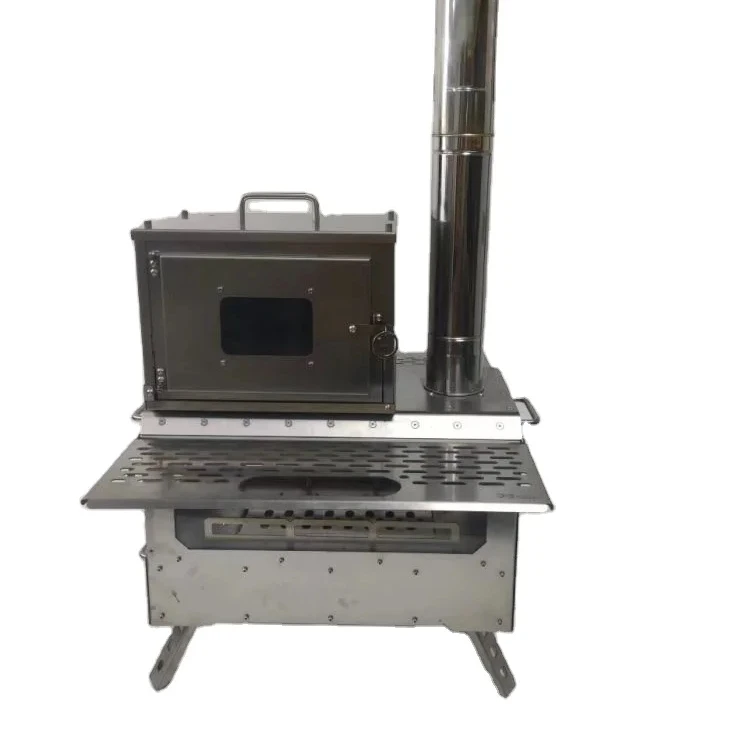 Modern 304 Stainless Steel Outdoor Fireplace Tent-Friendly Heating Stove for Camping with Sleek Design