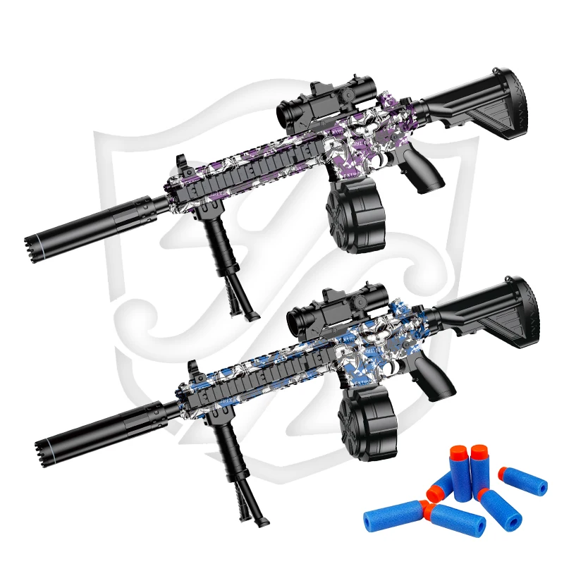 HK416 M416 гелевый шариковый бластер электрический игрушечный пистолет ручной автоматический двойной режим большой емкости с барабаном и зажимом 7-8 мм водяные бусины CS
