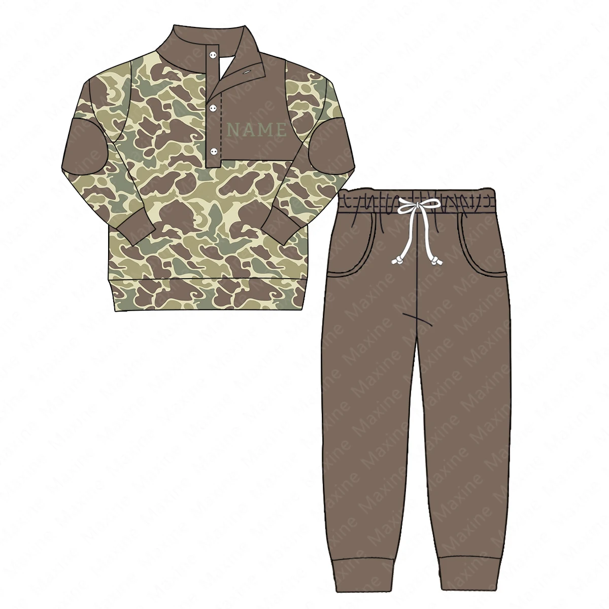 Latest Style Hunting Boy Jogger Set Custom Camo Boy Clothing Sets Long Sleeve Kids Clothing Boy