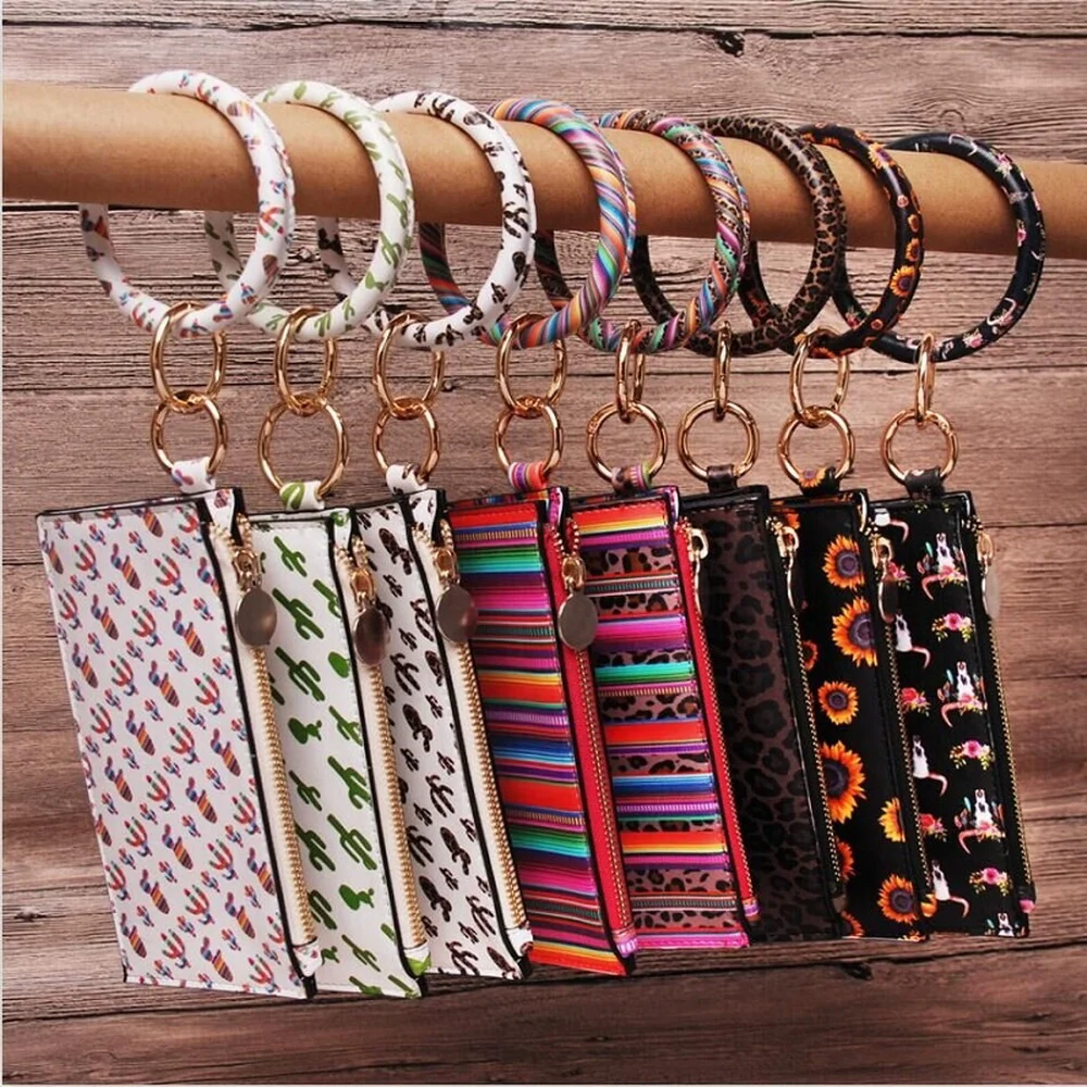 Персонализированный пользовательский принт, оптовая продажа, кожаный браслет, брелок