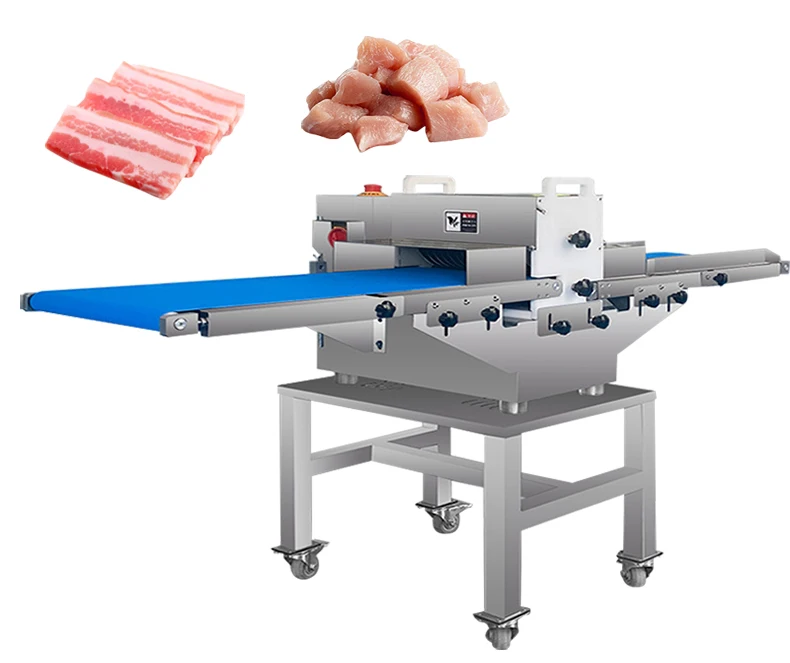 Stainless Steel Meat Cutting Machine Micro Frozen Meat Chicken Duck Fish Rib Cutting Machine Meat Slicing Machine
