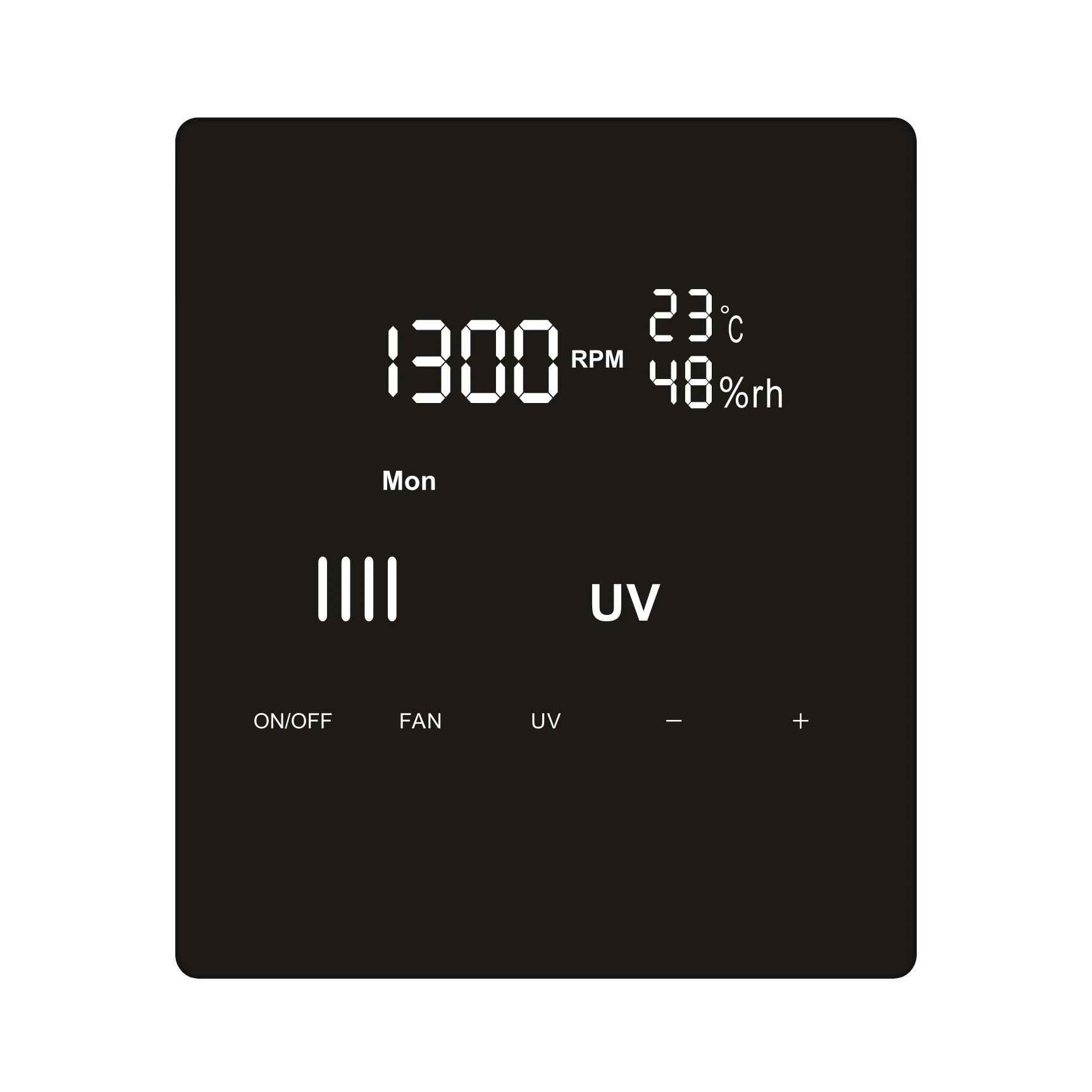  Electric EC Fan Motor Speed Display Screen Controller with Air Quality Sensor and Temperature