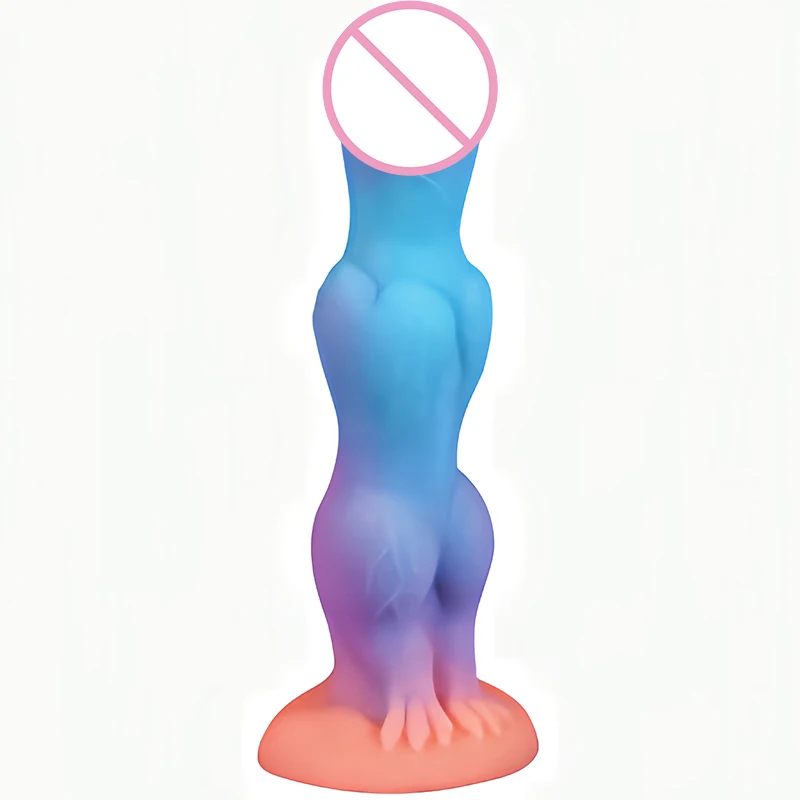 9 inch Amazon Masturbation glow dildo Realistic Luminous Big Penis dildo With Suction Cup Sex Toys for Woman