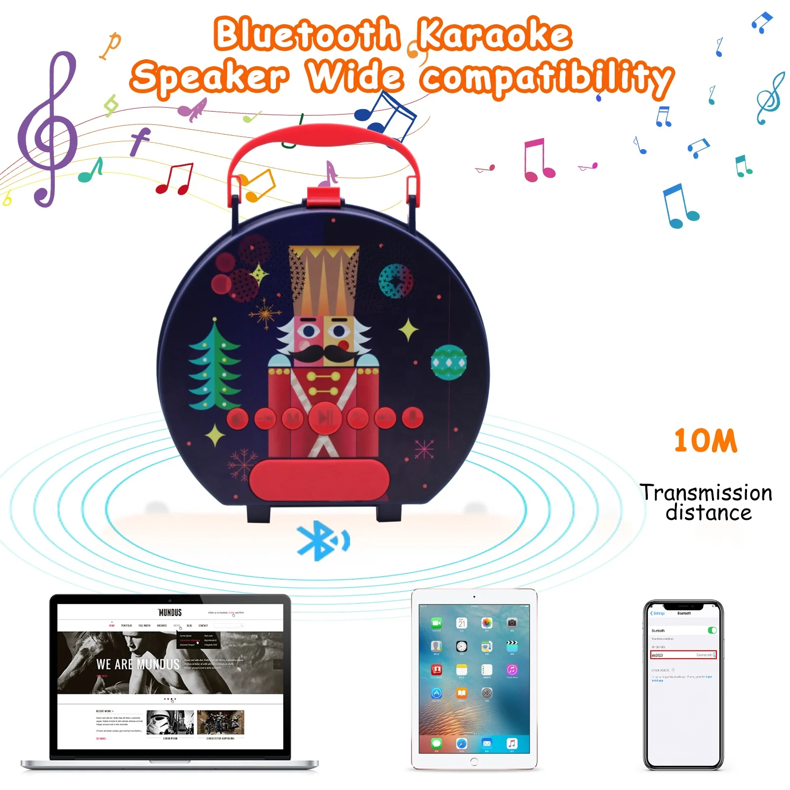 2022 New Arrival Qys-308 Kids Karaoke Singing Machine Speaker With 2 Microphones Adjustable Strap Music Singing Play Machine Set