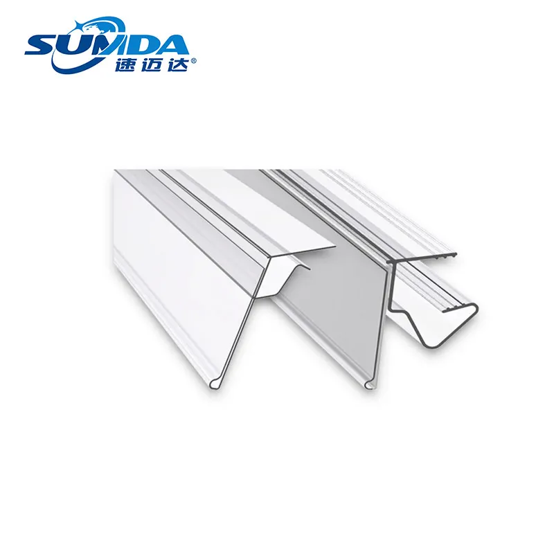Customization Multi Styles Clear Plastic Shelf Price Label Holder