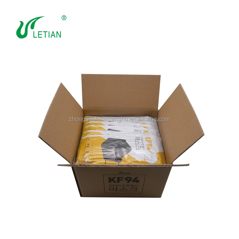 Letian In Stock  4 layer folding protective disposable face mask Korea kF94 Face Mask  KN95 Mascarilla kf94 kf 94 mask kf94mask