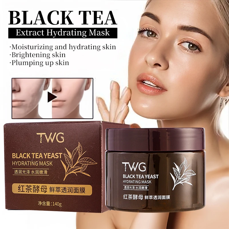 TWG Private Label Black Tea Yeast Face Mask Beauty Nourishing Facial Mask Brightening Skin Care Face  Mask