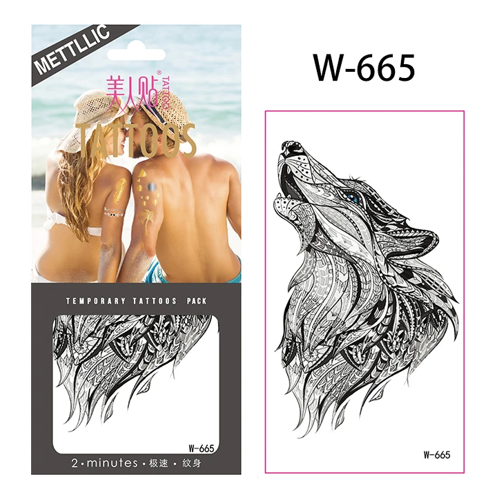 Large inventory Wholesale multicolour Waterproof Temporary water transfer printing Tattoo Sticker