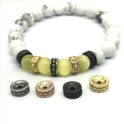 New Arrival DIY Beads Bracelets 316L Stainless Steel Spacers For men bracelets Fashion Jewelry Findings