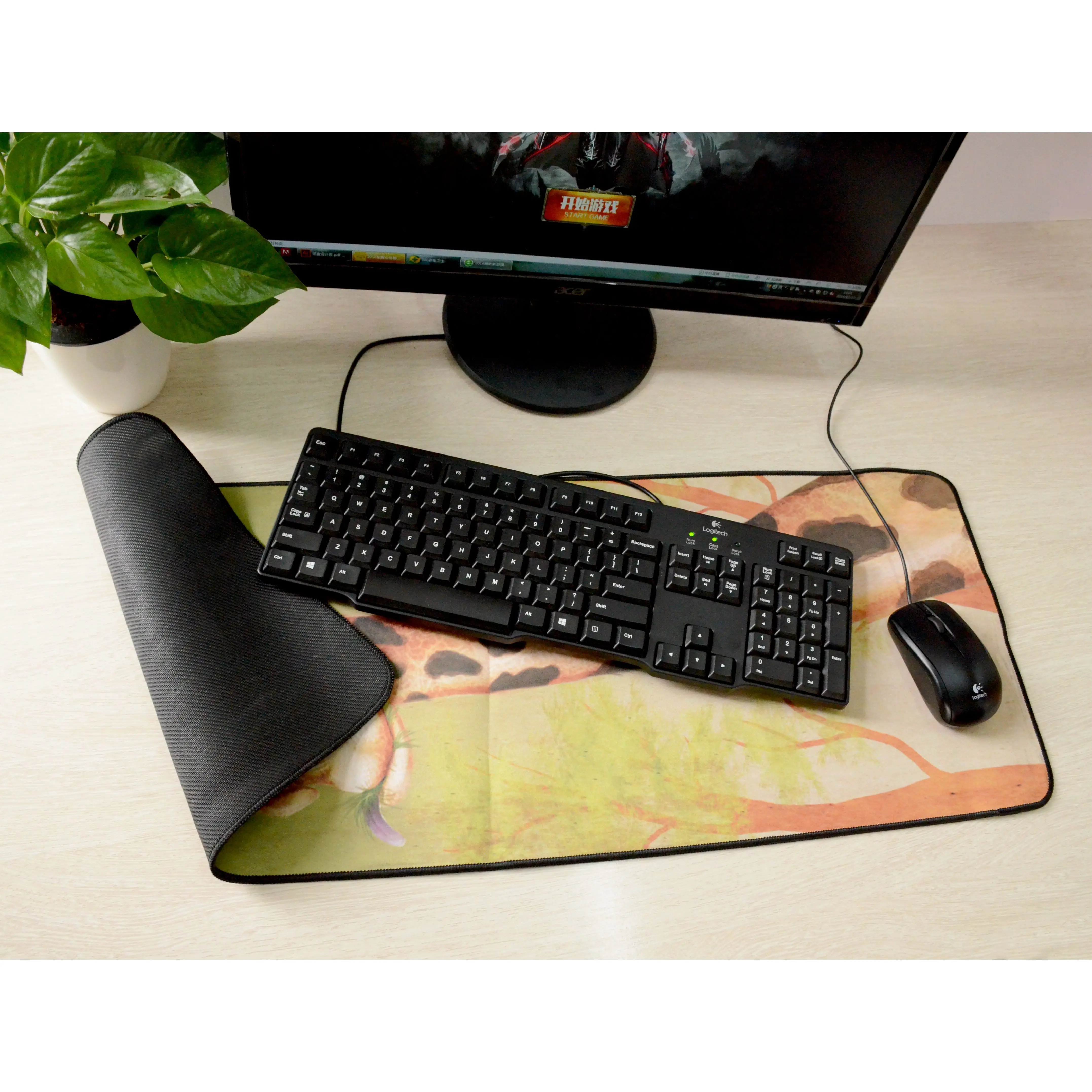 
 Большой бесцветный коврик для мыши с пользовательским логотипом, нескользящий игровой коврик для мыши  