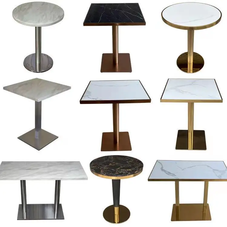 Дешевая мраморная доска в современном стиле металлический и блестящий качественный обеденный стол/обеденный стол по конкурентоспособной