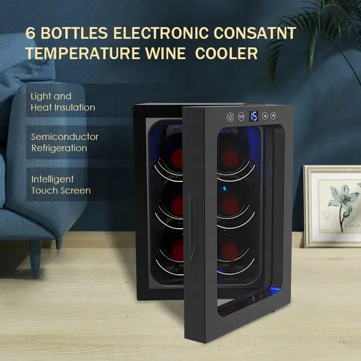 Hot Sales 16L Capacity Electric Wine Cooler Portable Mini Fridge with LED Display and Temperature Control for Hotel & Car Use