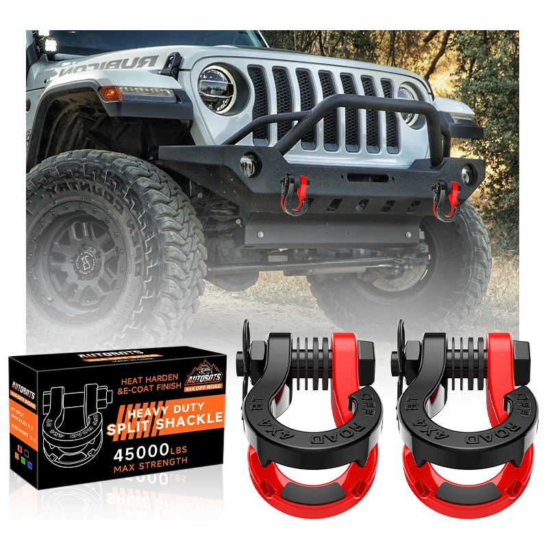 2' Aluminium Trailer Hitch Ball Mount with 45# Carbon Steel Shackle Body Top Towing Accessories for Easy Hitch & Towing