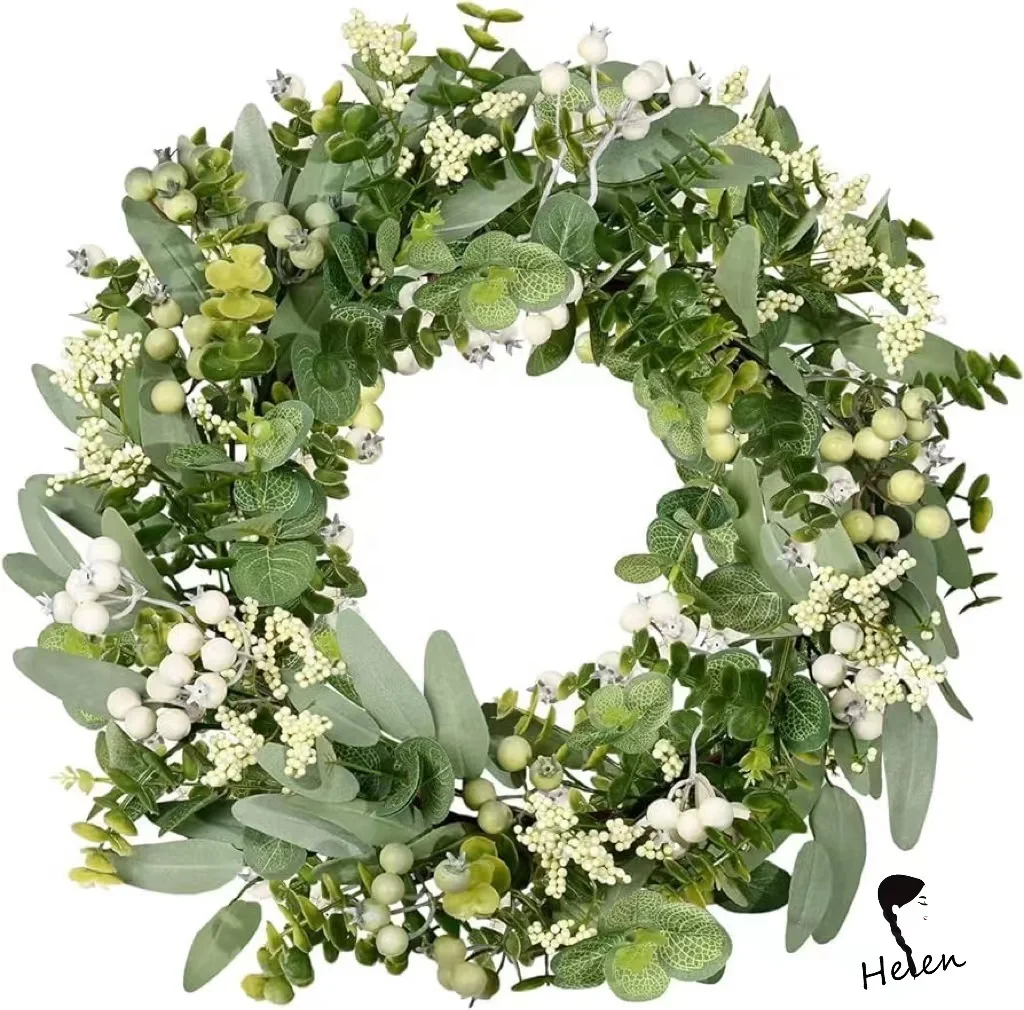 artificial wreath  Peony Wreaths for Front Door Artificial Spring Summer Flower Door Wreath