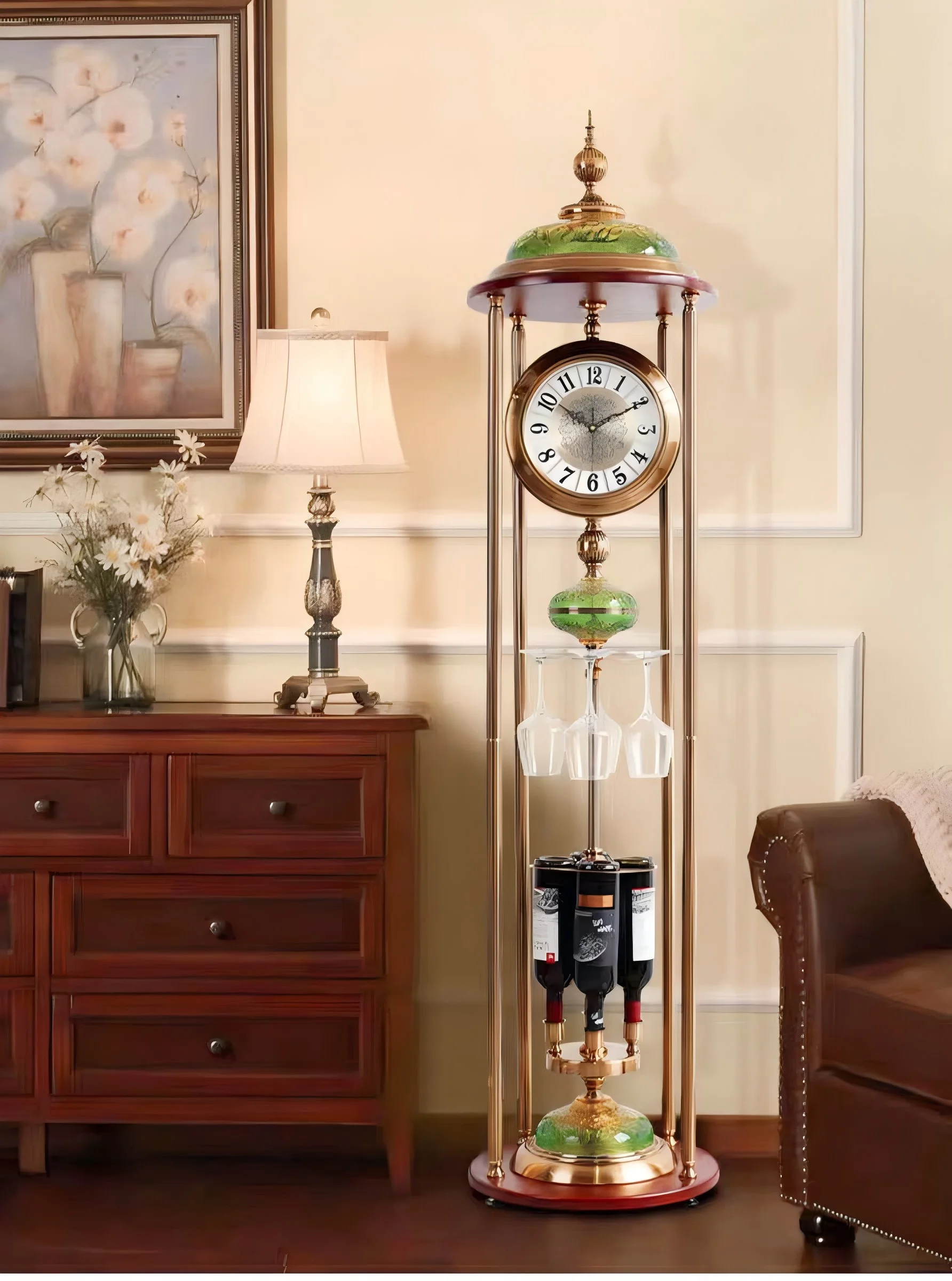 Armens Luxury Home Decor Floor-to-Ceiling Art Timepiece Elegant Floor Clock for Home Use