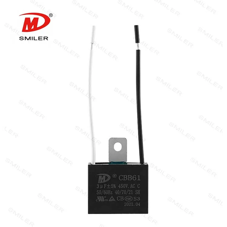 Cbb61 Air Cooler Electronic Component 10uf Running ac Cbb61 With Terminal Motors Capacitor
