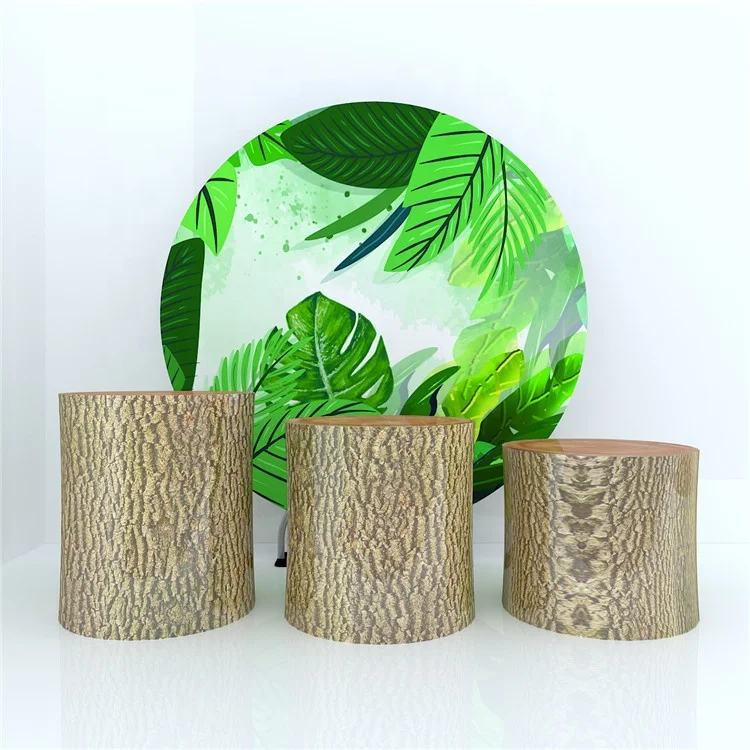 Factory Supply luxury Round Metal Frame Stand Display wedding background happy birthday backdrop