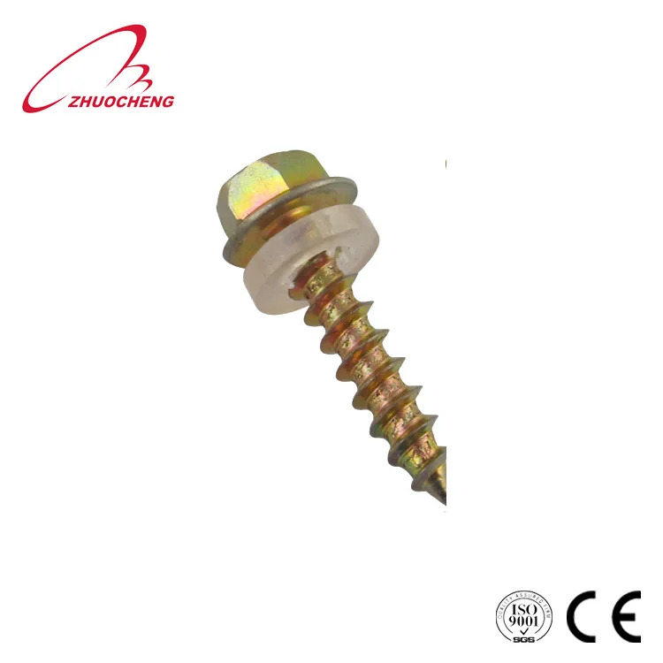 China fastener manufacture wholesale price wood screws assembled with bonded washer cupper