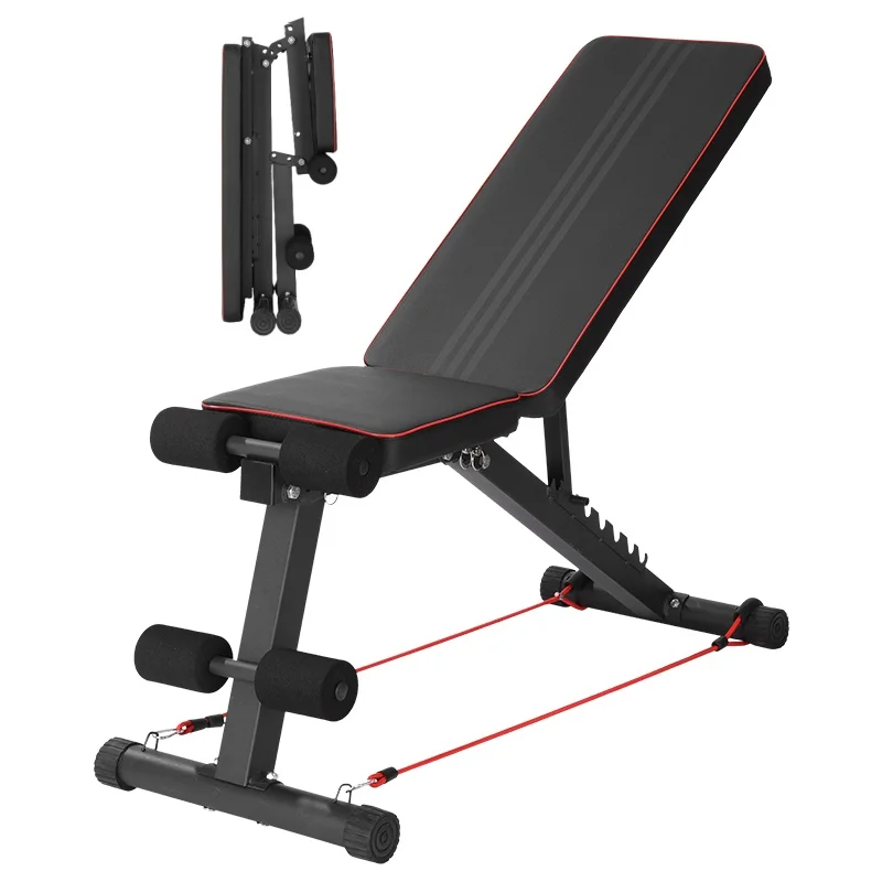 Exercise Folding Portable Weight Bench Dumbbell Workout Adjustable Bench Fitness Chair Home Bench Press Weightlifting Equipment