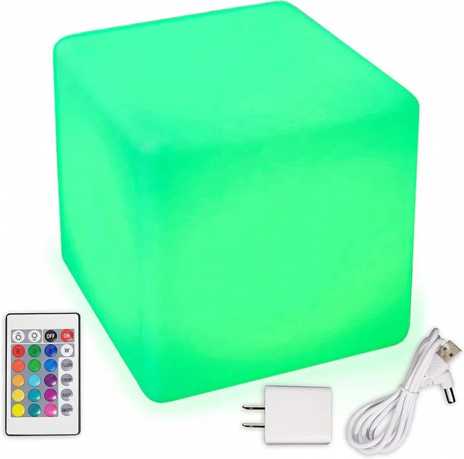 outdoor waterproof charging luminous chair bar furniture led cube 40 cm patio party table event plastic sofa lighting cubes
