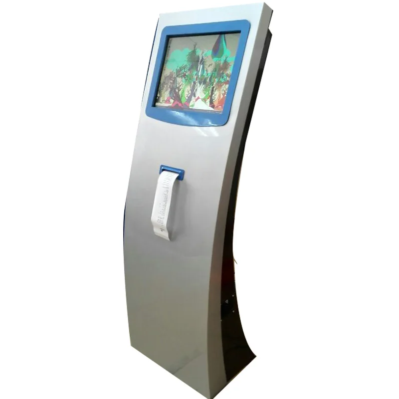 Ticket issuing kiosk queue management system machine for bank and hospital