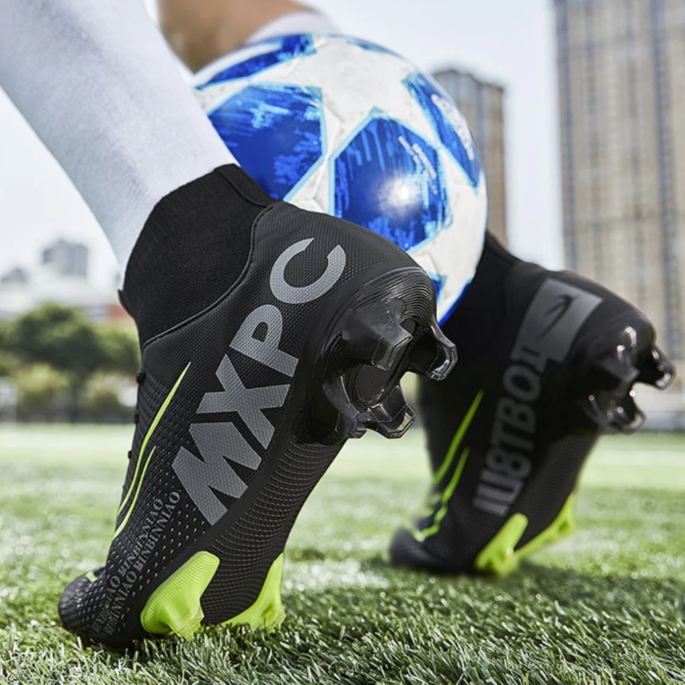 Football shoes High Top Rubber Spikes soccer shoes Cheap price football shoes